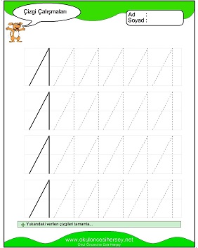 okul öncesi çizgi çalışmaları